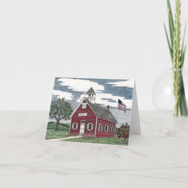 Peu de cartes de note rouges de blanc d'école (Devant)