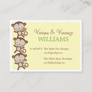 PEU DE CARTES D'ENREGISTREMENT DE BABY SHOWER DE