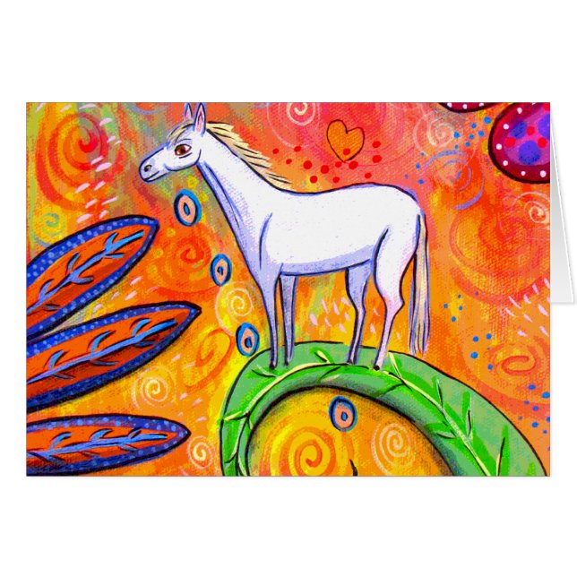 Peu de cheval de magie blanche (Devant horizontal)
