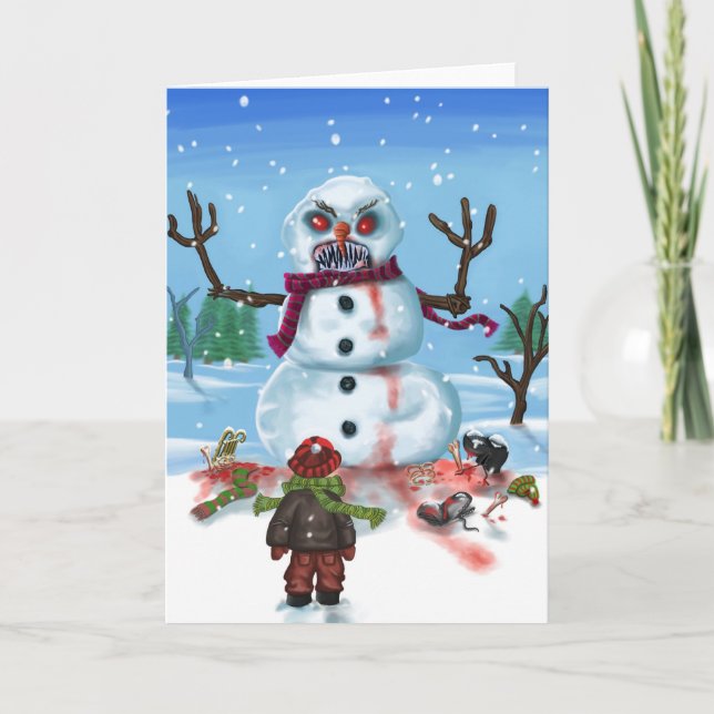 Peu de DERNIÈRE carte de bonhomme de neige de (Devant)