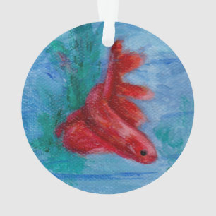 Peu de poissons rouges de Betta