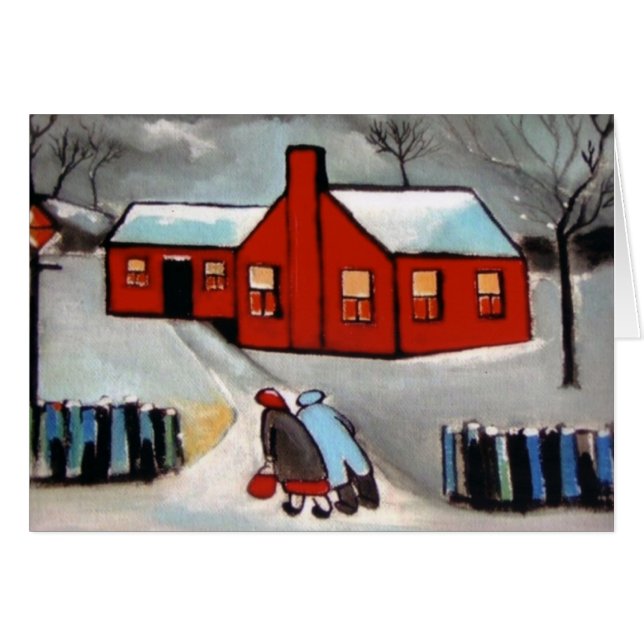 PEU DE SCÈNE ROUGE DE NEIGE DE MAISON (Devant horizontal)