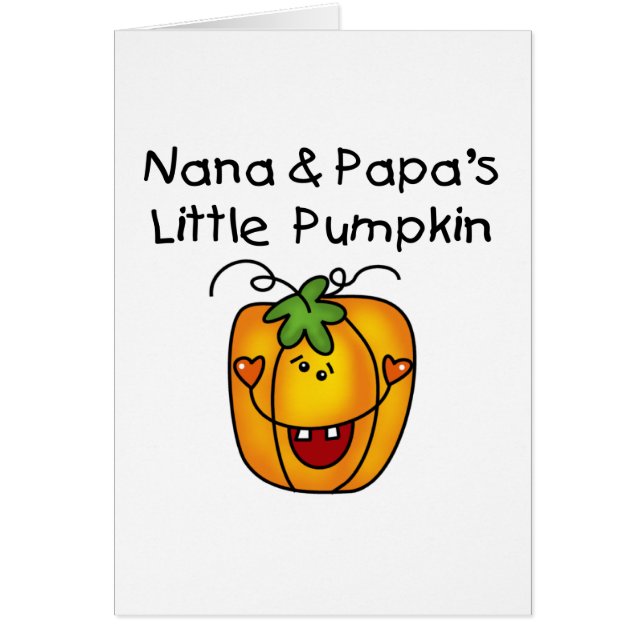 Peu de T-shirts de citrouille de Nana et du papa (Devant)