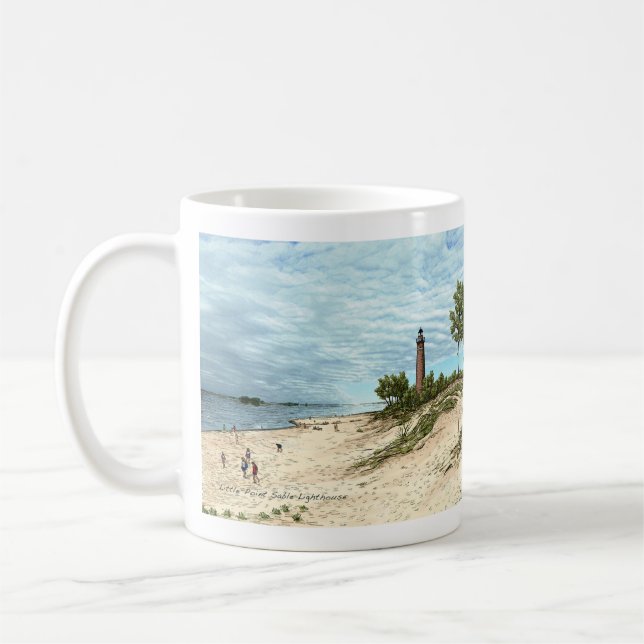 Peu de tasse de café du Michigan de phare de sable (Gauche)