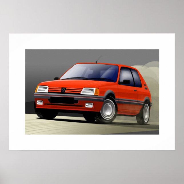 Peugeot 205 GTI Poster (Front)