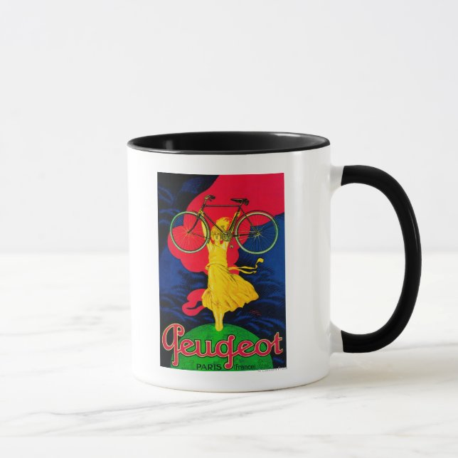 Peugeot Bicycle Vintage PosterEurope Mug (Right)