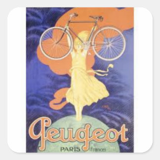 Peugeot Vintage Square Sticker