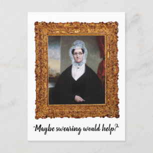 "Peut-être que jurer aiderait" drôle carte postale