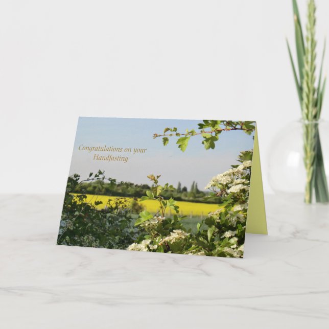 Peut fleurir carte de félicitations de Handfasting (Devant)