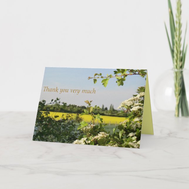 Peut fleurir carte de remerciements de Handfasting (Devant)