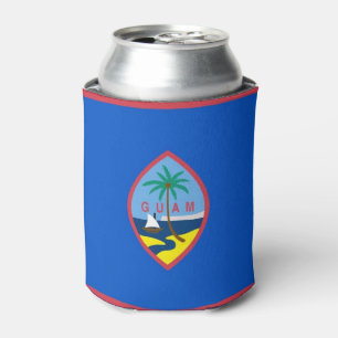 Peut le glacière avec le drapeau de la Guam,