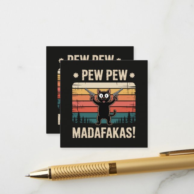 Pew Pew Madafakas Enclosure Card (Front/Back In Situ)