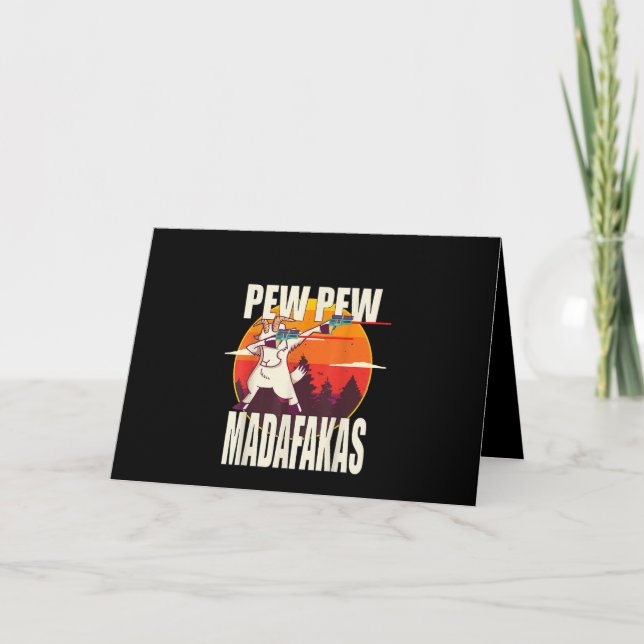 Pew Pew Madafakas Pew Pew Madafakas Goat Card (Front)