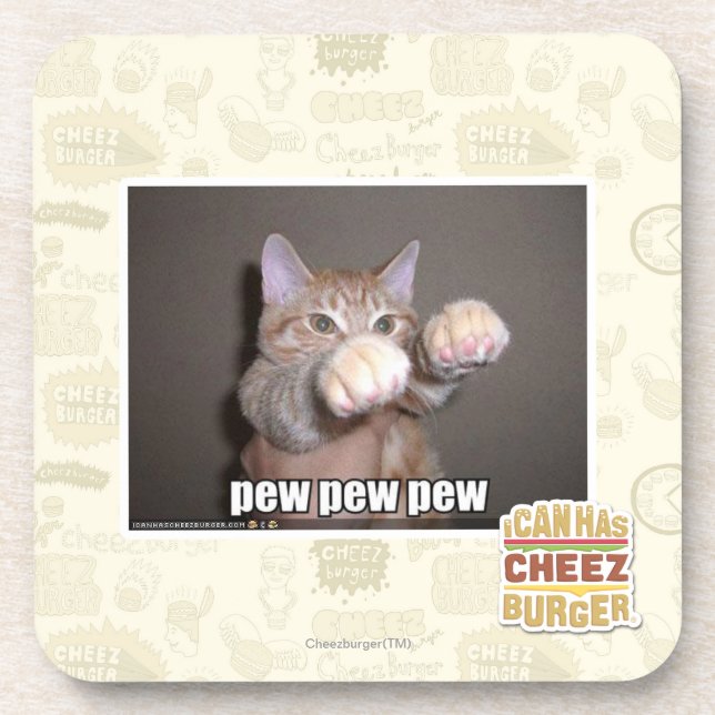 Pew pew pew coaster (Front)