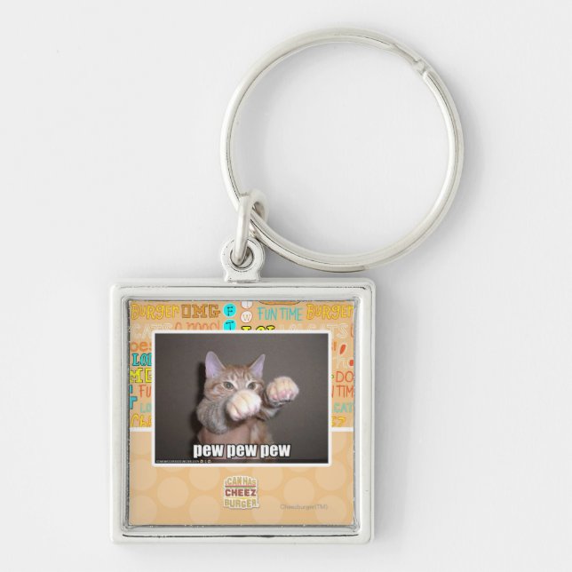 Pew pew pew keychain (Front)