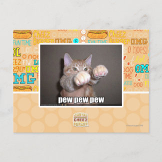 Pew pew pew postcard