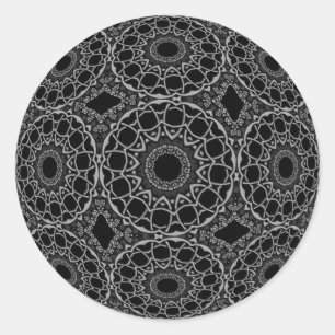 Pewter Perfection Ornate Classic Round Sticker