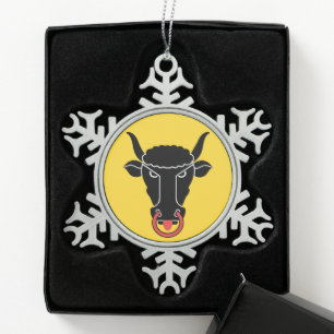 Pewter Snowflake Ornament with Uri Flag
