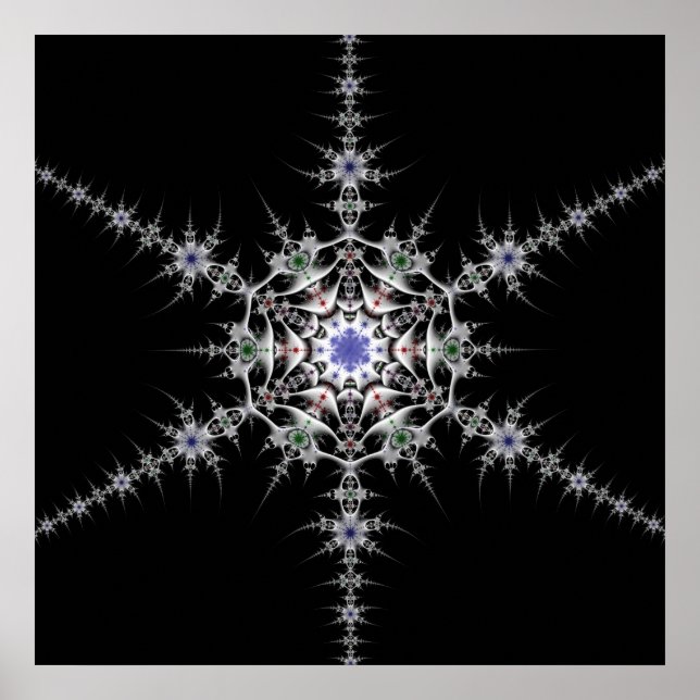 Pewter Snowflake Poster (Front)