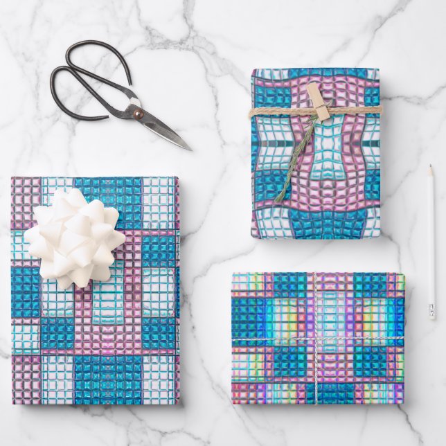 Peyote Stitch Mosaic Beading Tile Seamless Pattern Wrapping Paper Sheet (Front)