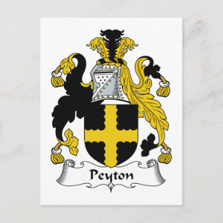 Peyton Family Crest Postcard