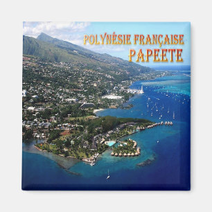 PF - French Polynesia - Papeete - Panorama Magnet