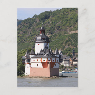 Pfalzgrafstein Castle, Rhine River, Germany 1 Postcard