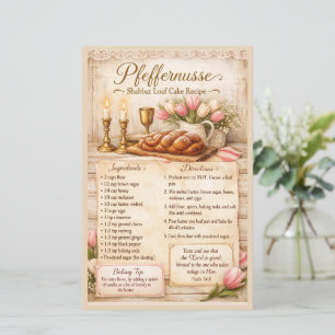 Pfeffernusse Shabbat Loaf Cake, Rustic Pink Retro
