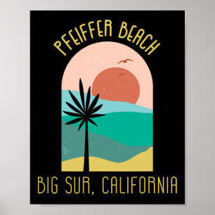 Pfeiffer Beach Big Sur California - Boho Vacation Poster