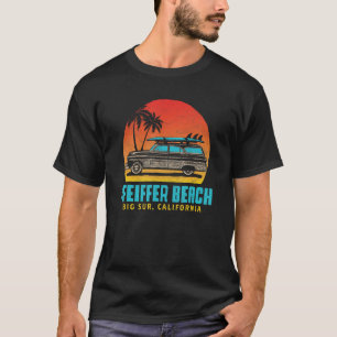 Pfeiffer Beach Big Sur California Retro Woody Beac T-Shirt
