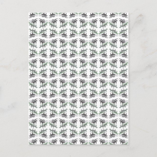 Pferde Muster liniert Postcard (Front)