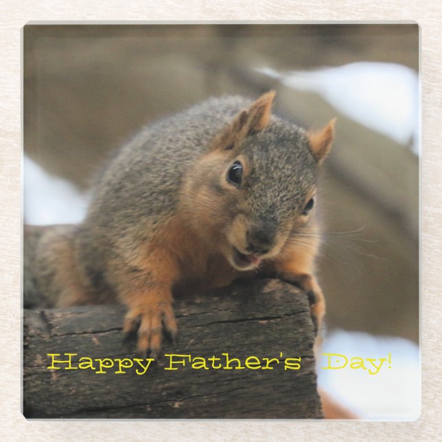 Pfft  Happy Father's  day    Glass Coaster (Front)