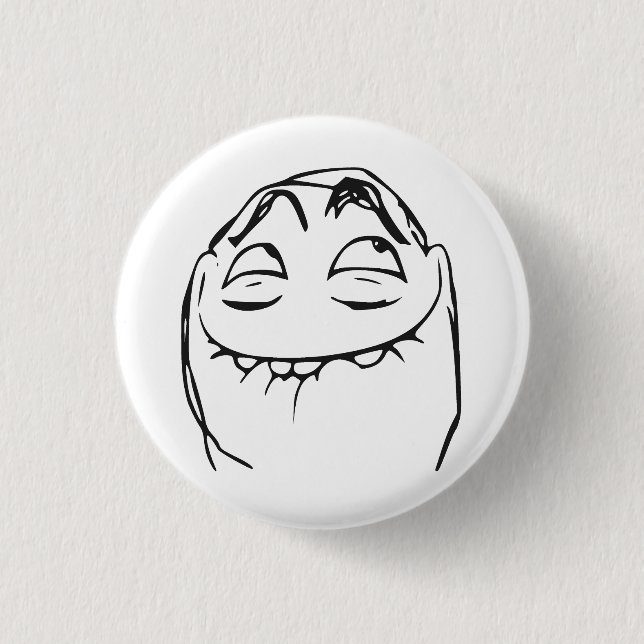 PFFTCH Laughing Rage Face Comic Meme 1 Inch Round Button (Front)