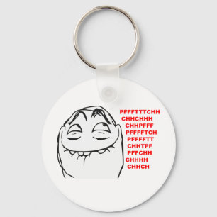 PFFTCH Laughing Rage Face Comic Meme Keychain