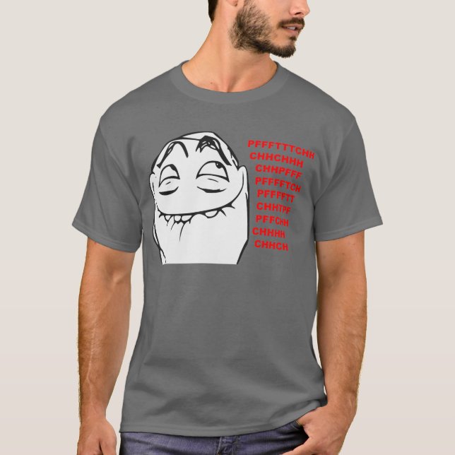 PFFTCH Laughing Rage Face Comic Meme T-Shirt (Front)