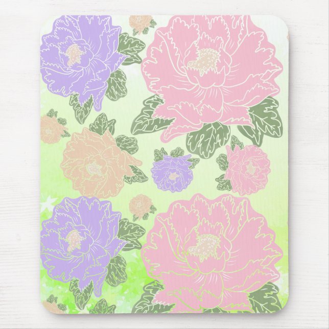 Pfingstrosen Mouse Pad (Front)
