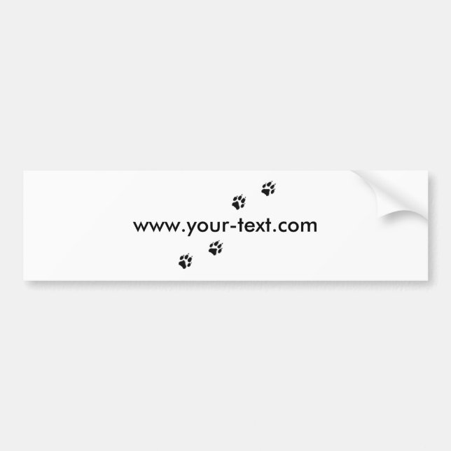 pfoten- paws  and your-text.com bumper sticker (Front)
