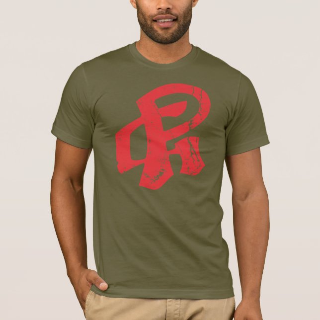 PG distressed logo red T-Shirt (Front)