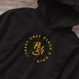 Pgh Active Streetwear Yinzer Black Gold Hoodie