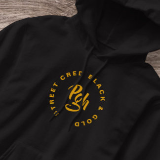 Pgh Active Streetwear Yinzer Black Gold Hoodie