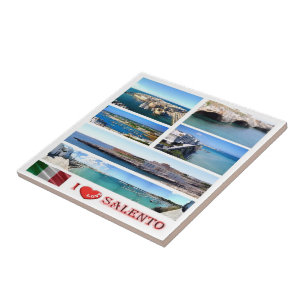 PGL025 SALENTO I Love, Apulia, Italy, Tile