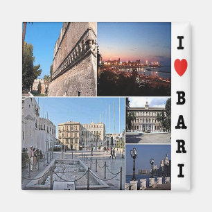 PGL039 BARI I Love, Apulia, Italy, Fridge Magnet
