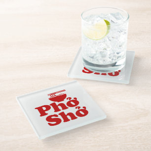 Phở Shở Glass Coaster