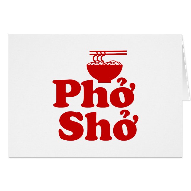 Phở Shở Greeting Card (Front Horizontal)