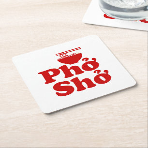 Phở Shở Square Paper Coaster