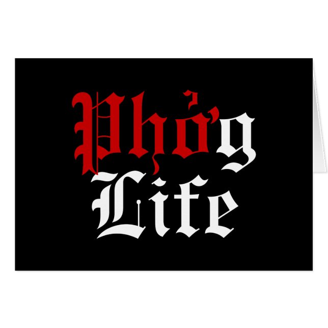 Phởg Life Greeting Card (Front Horizontal)