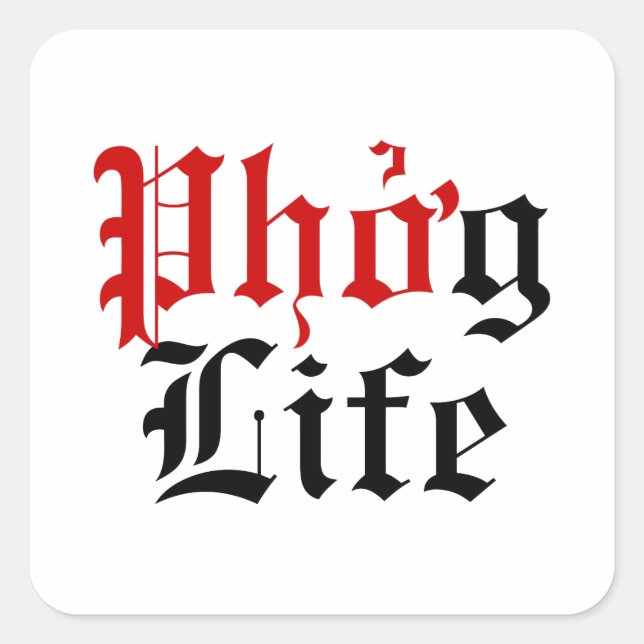 Phởg Life Square Sticker (Front)