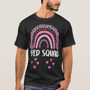 Ph Cute Rainbow Sped Squad Special Education Teach T-Shirt
