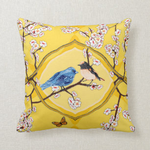 PH&D Bluebird Vignette Pillow Daffodil Yellow