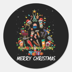 Ph Hair Stylist Merry Christmas Pajama Costume Hai Classic Round Sticker
